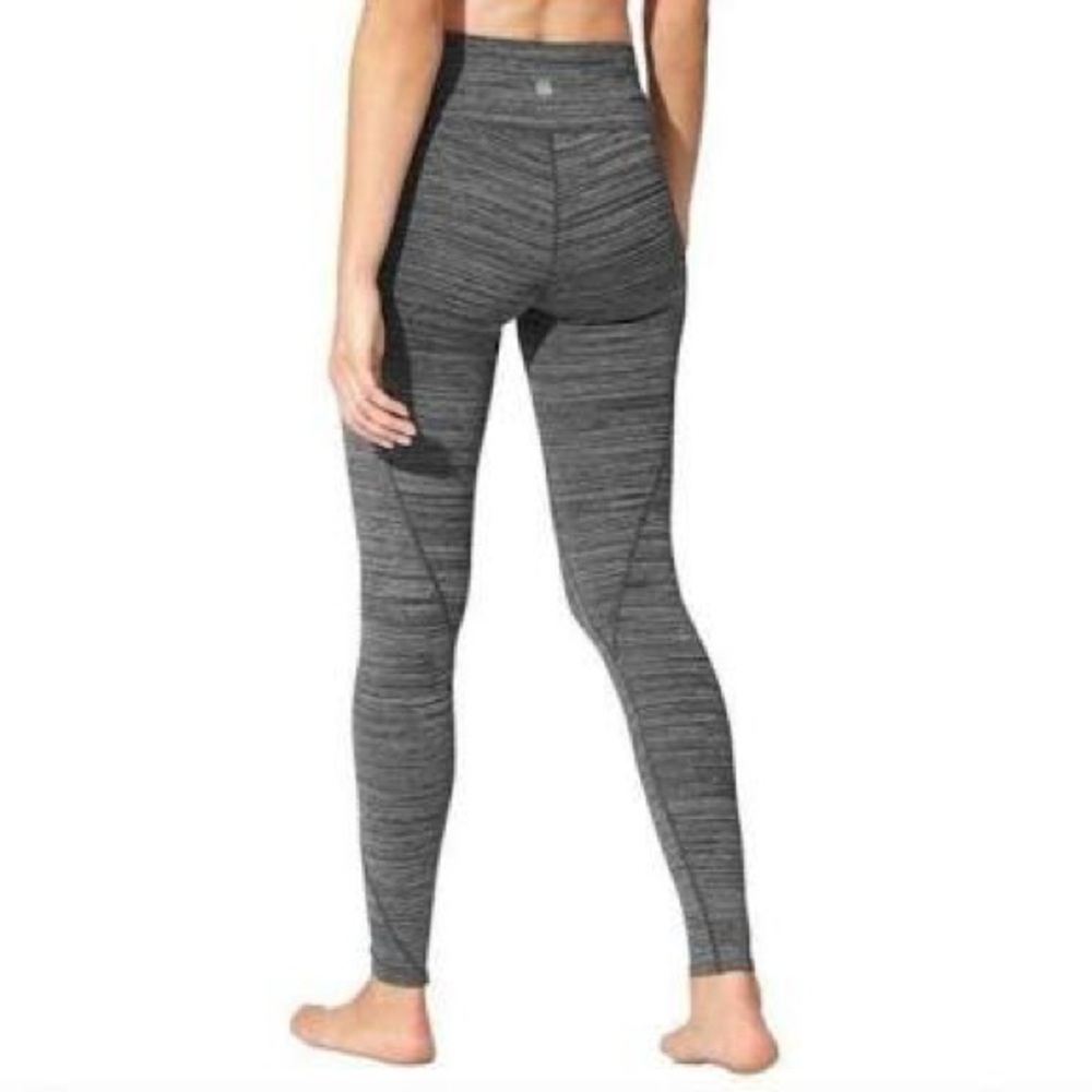 Athleta Chaturanga Gray Spacedye Leggings with Pockets - Picture 2 of 12